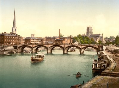 Worcester Bridge, Worcester (c.1890 - 1900) by English Photographer